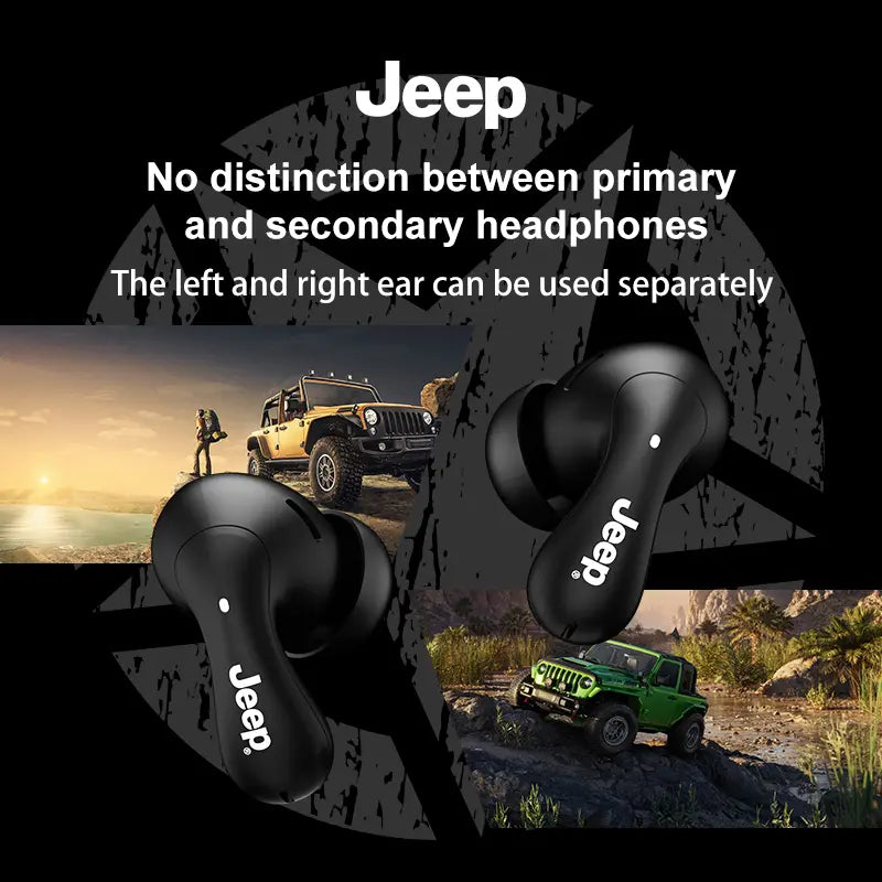 Jeep EW121 TWS In-Ear Wireless Bluetooth Headset - Bluetooth 5.4, Water Drop Design, Compact for Sports and Gaming