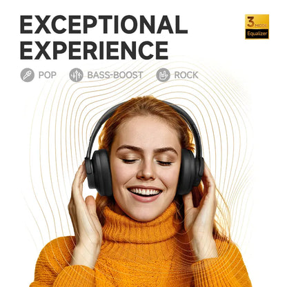 Picun B8 Bluetooth Headphones, 120H Playtime Headphone Wireless Bluetooth with 3 EQ Modes, Low Latency, Hands-Free Calls, Over Ear Headphones for Travel Home Office Cellphone PC Hifi Sound Quality