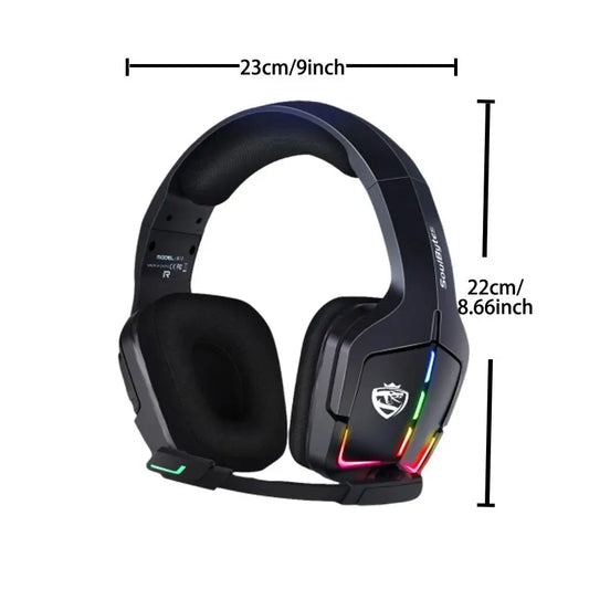 Comfortable Wired Gaming Headset – Noise Canceling Mic, RGB Light, Compatible with Xbox/PS4/PS5/PC/Switch – Multiplatform Gaming Headphones