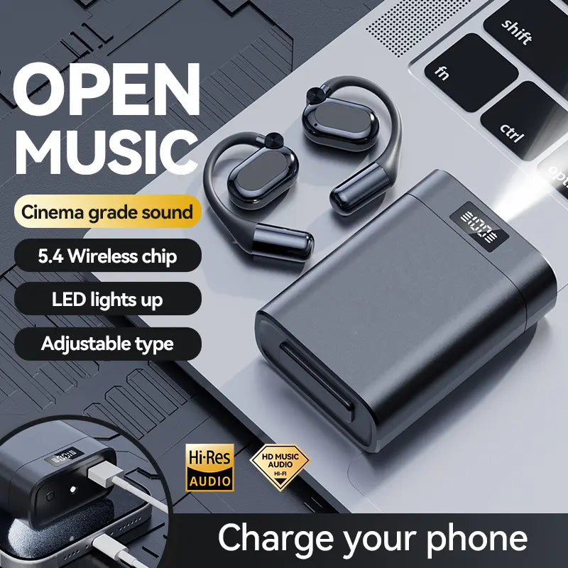 Bluetooth Earbuds with Smartphone Charging – 45 Hours Playtime, HiFi Bass, ENC Noise Cancelling, Bluetooth 6.0, Sport Design