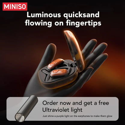 MINISO MS185 OWS Open Ear Wireless Bluetooth Earbuds – Quicksand Luminous, HiFi Sound, IPX5 Waterproof, with Mic – Sports Headphones