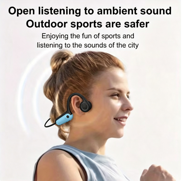 Bone Conduction Open-Ear Headphones - Type-C Charging, Long Battery for Sports and Running