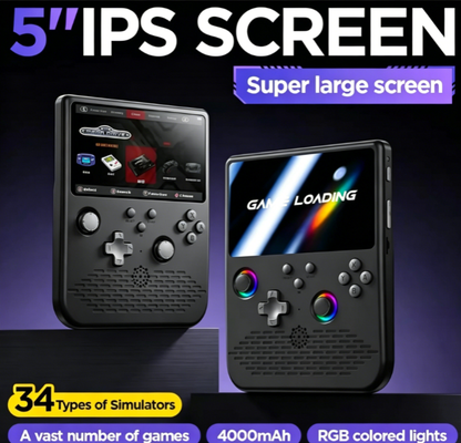 H5 Handheld Game Console, Mini Portable Video Game Console, 5-Inch IPS Screen, 4000mAh Battery, 34+ Mainstream 30000+ Game Presale