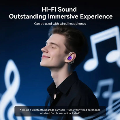 TWS HD Bluetooth Earhook Adapter – 2Pin 0.78mm Connector, In-Ear Type, Multi-Device Compatible with Most IEMs, Noise Cancelling (Not for PS5/Desktop PC)