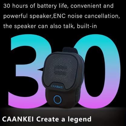 Smart Voice-Activated Wearable Wireless Speaker – Portable Mini, TWS Pairing, ENC Noise Cancellation, Built-in Mic, Submersible for Up to 30 Minutes, Compatible with iOS