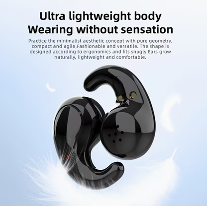 True Wireless Ear-Clip Headphones – Open Stereo Sound, Ultra-Low Latency Game Mode, Copper Ring Speaker, Touch Control, Long Battery Life, Lightweight & Secure Fit