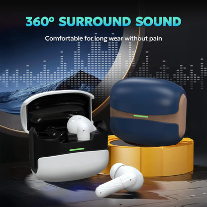 X6 ENC Earbuds - HiFi Stereo Sound, IPX5 Water Resistant, Built-in Mic, Space Capsule Design, Noise Reduction for iPhone and Android