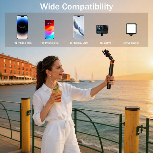 61-Inch Smartphone Selfie Stick with Wireless Remote and Tripod Stand - Tech Accessories for iPhone 17/16/15/14/13 and Mobile Devices