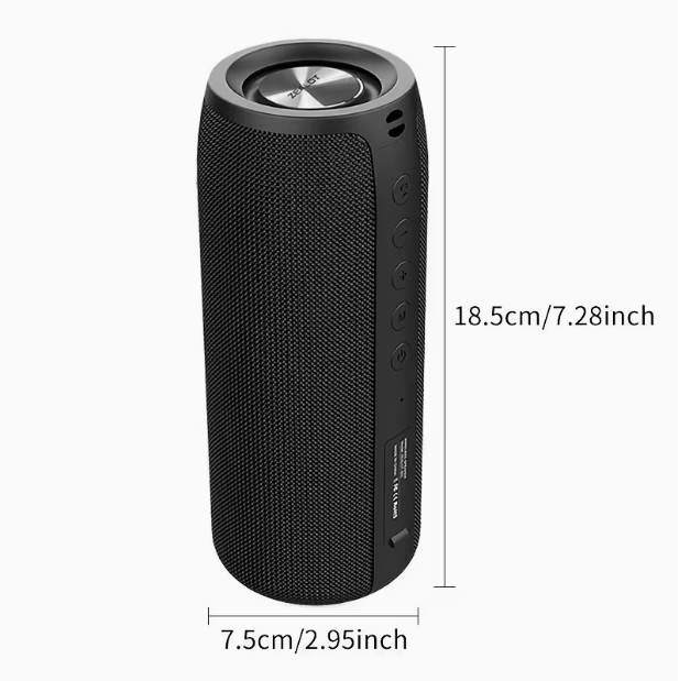 Portable Wireless Speaker – Dual Pairing, 1800mAh Battery, 10-Hour Playtime, Loud Stereo & Booming Bass, Includes Charging Cable
