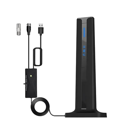 TV Antenna Indoor/Outdoor Long-Range HD Signal Amplifier - Upgraded Stable Signal Reception for Urban, Rural and RV Use