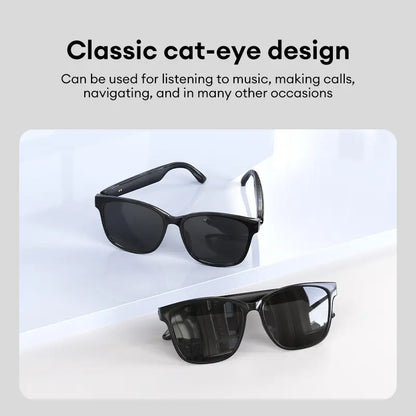 HYUNDAI C8 Wearable Smart Glasses - Bluetooth-Compatible Earbud Headphone for Music and Calls, Durable Electronic Audio Glasses