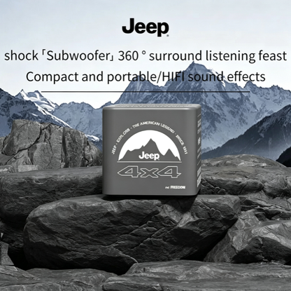 Jeep SC008 Portable Bluetooth Outdoor Speaker - Karaoke, Dual-Metal Bass, Vibro-Surround Sound for Camping