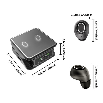 Mini Invisible Wireless Earbuds with Mic – Bluetooth 5.4, Comfortable Silicone Tips, Ideal for Small Ear Canals, Travel & Relaxation