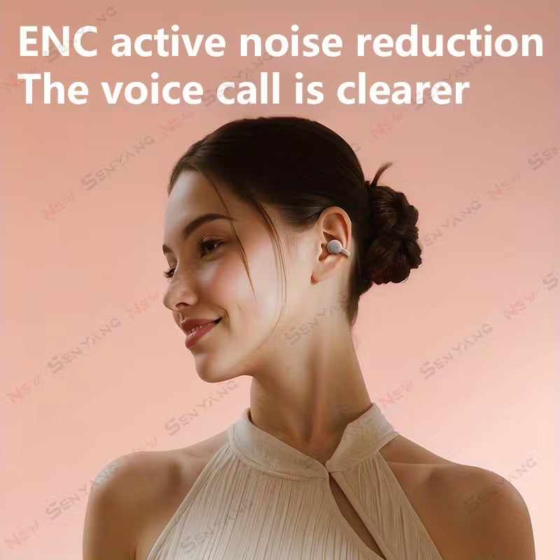 2026 Retro Cartoon‑Camera TWS Ear Clip Bluetooth Headphones – Bone‑Conduction Non‑in‑Ear, Leather Ear Hooks, 9D HIFI Stereo, Long Battery Life – Perfect for Sports & Valentine’s Day Gift, iOS & Android Compatible