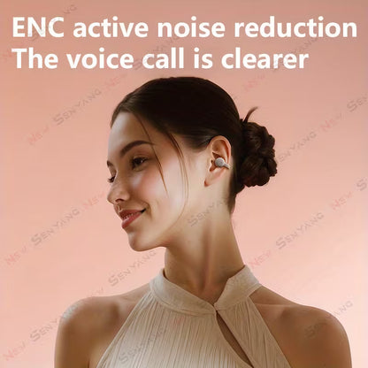 2026 Retro Cartoon‑Camera TWS Ear Clip Bluetooth Headphones – Bone‑Conduction Non‑in‑Ear, Leather Ear Hooks, 9D HIFI Stereo, Long Battery Life – Perfect for Sports & Valentine’s Day Gift, iOS & Android Compatible