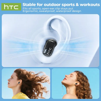 HTC NE16 Translation Wireless Earbuds,with APP Support 134 Languages,BT 6.0 earphones 35 hours long play time Wireless charging case IPX5 waterproof Stereo earphones built-in microphone Good for calls Compatible with Android and iOS, Electronic