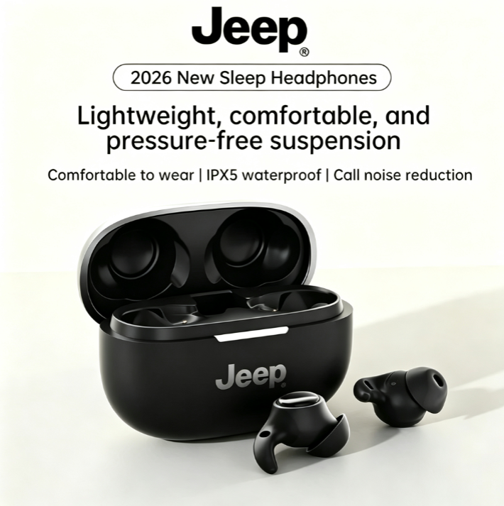 Jeep JP EW140 Sleep Bluetooth 6.0 Earbuds - Deep Bass, Type-C Fast Charging, 3.5H Playtime, Noise Cancelling
