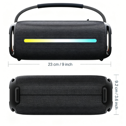 X5 Portable Wireless Speaker - Rechargeable 3000mAh Water Resistant Speaker with FM Mode and Stereo Sound for Home, Travel and Camping