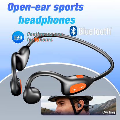 Open Ear Bluetooth 6.1 Wireless Headphones - Air Conduction Sport Earbuds, Clear Calls, Lightweight for Running and Cycling (Black)