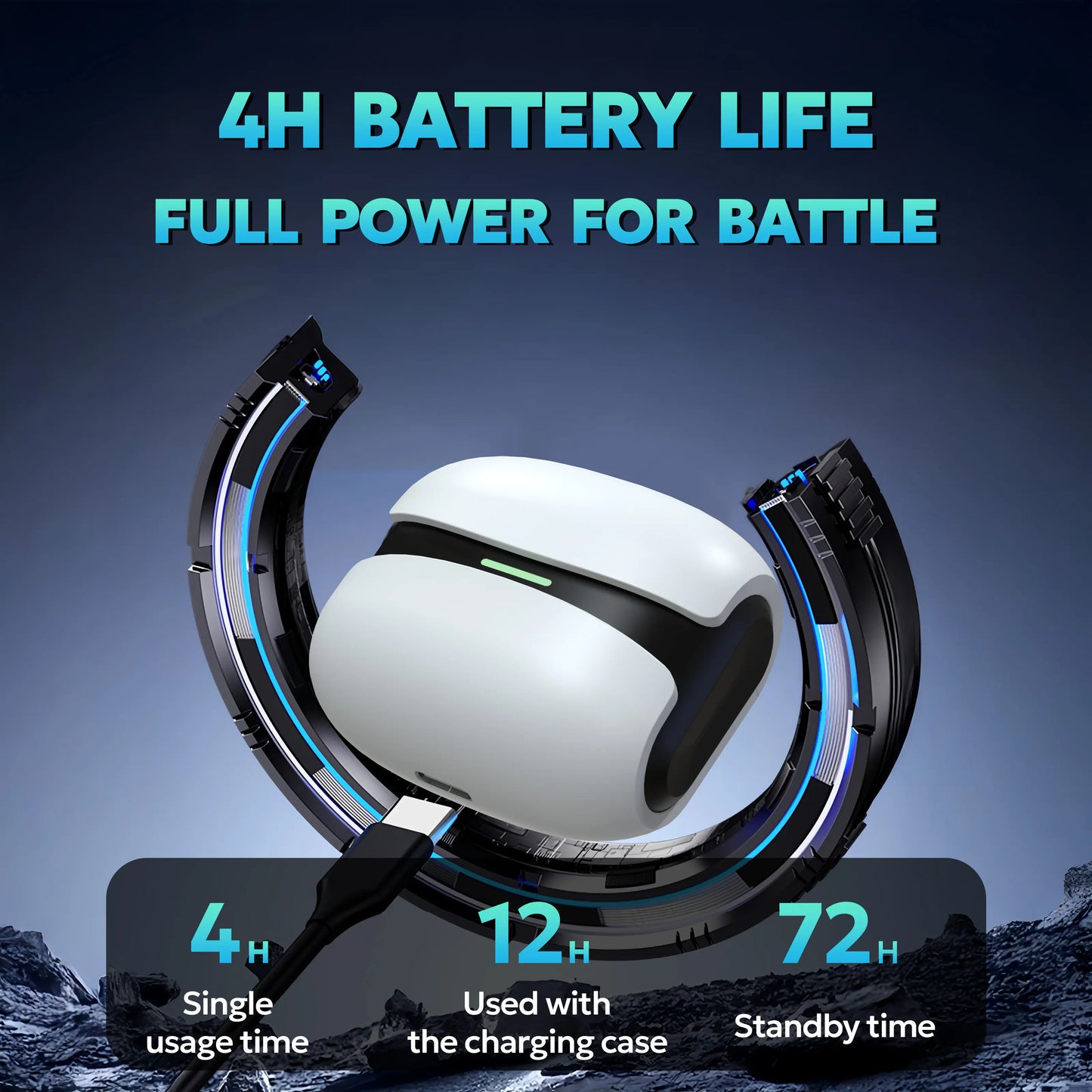 X6 ENC Earbuds - HiFi Stereo Sound, IPX5 Water Resistant, Built-in Mic, Space Capsule Design, Noise Reduction for iPhone and Android