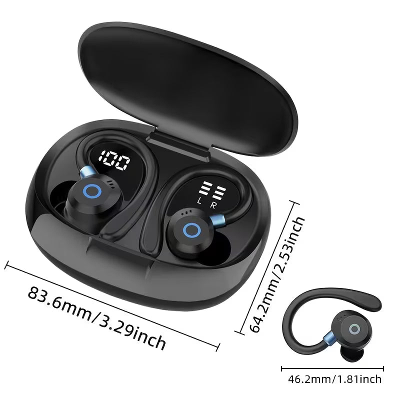 TWS Wireless In-Ear Earbuds Bluetooth 5.4 - ENC Noise Cancellation, Dual Mics, 40H Playback, LED Display Charging Case
