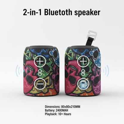 2-in-1 Portable Stone Bluetooth Speaker – Wireless with HD Louder Volume, Deep Bass Subwoofer, IPX5 Water Resistant, Perfect Boom Box for Home, Outdoor & Travel