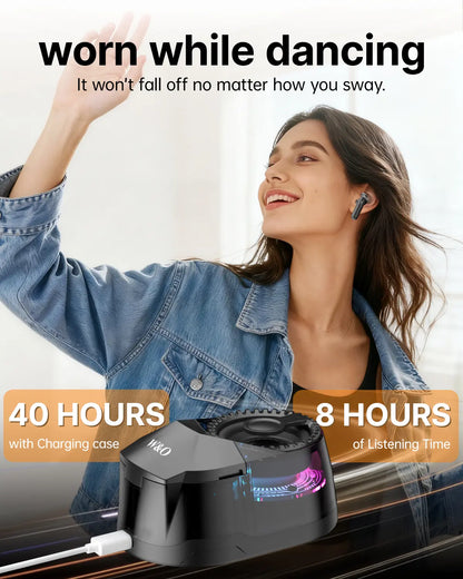 3-in-1 Portable Magnetic Bluetooth Speaker Headphones Phone Holder – Dual Separate Bluetooth 5.4, 600mAh Battery, Twin Wireless Speakers + Headphones for iPhone/Android, Travel Office Multi-Device