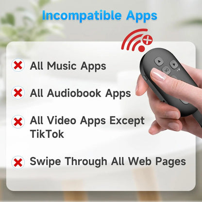 SEANCHEER R1 Scrolling Remote Control for Phone, Page Turner for Kindle App (Not for All Kindle Devices), Camera Shutter Controller for Photo and Video, Connect via Bluetooth, USB-C Charging – 🔥 Buy 1 Get 1 FREE 🔥 (Limited Offer)