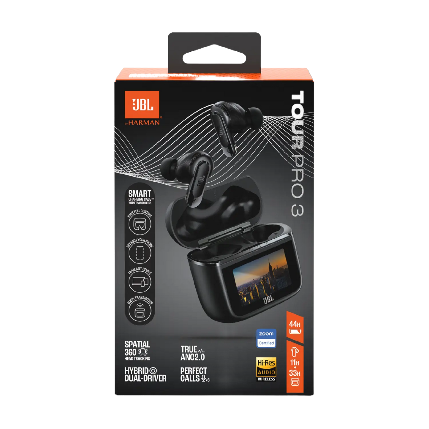 JBL Tour Pro 3 True Wireless Noise Cancelling Earbuds with Smart Charging Case™