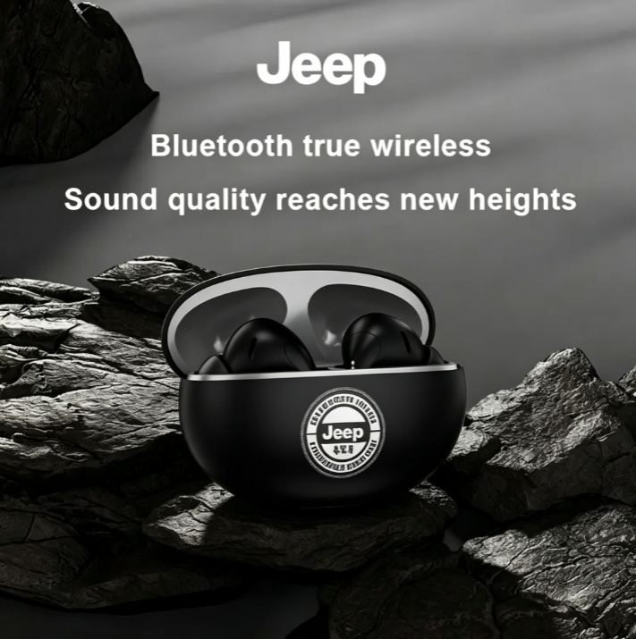 Jeep EW121 TWS In-Ear Wireless Bluetooth Headset - Bluetooth 5.4, Water Drop Design, Compact for Sports and Gaming