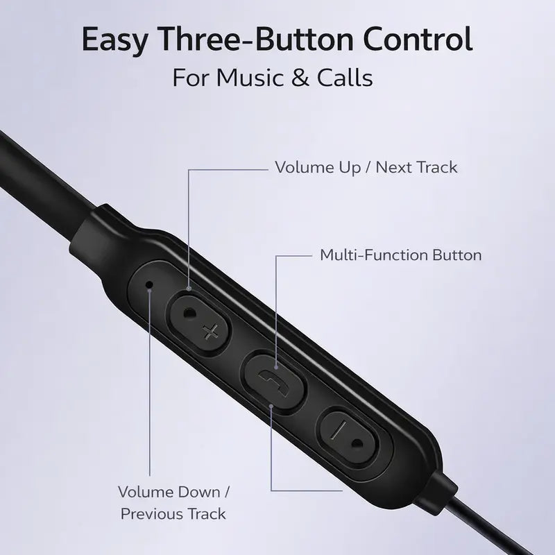 G05 Wireless Neckband Bluetooth Headphones with Mic - Water Resistant HiFi Stereo Magnetic Sports Earbuds for Running, Workout and Gym