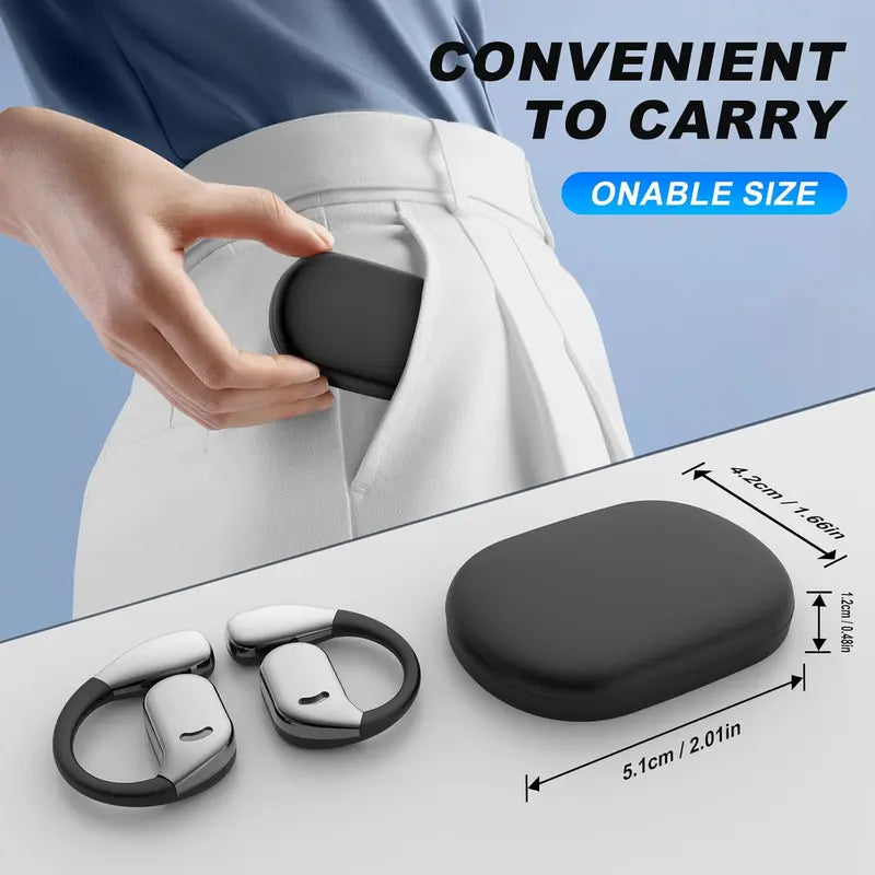 True Wireless Stereo Headphones – Long Battery Life, Open-Back Design, Touch Control, USB-C Charging, Ideal for Gaming & Calls