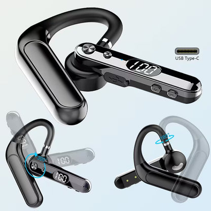 Open-Style Wireless Earphones – Long Battery, One-Touch Mute, Open-Ear Comfort