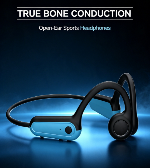 Bone Conduction Open-Ear Headphones - Type-C Charging, Long Battery for Sports and Running