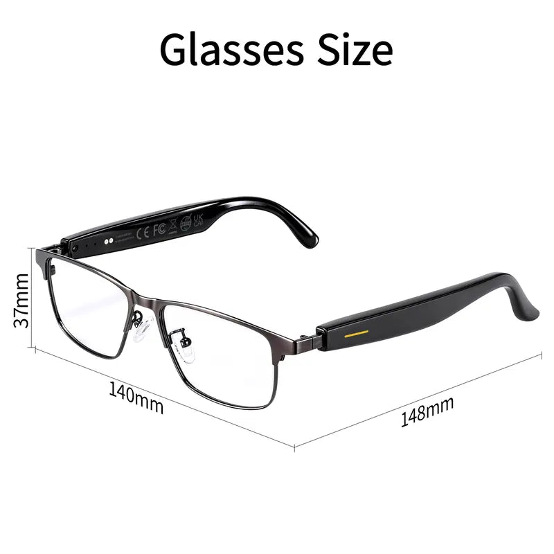 High-End AI Semi-Rimless Smart Glasses 164-Language Real-Time Translation | Open-Ear HD Audio, Bluetooth Calls & Music | Stylish Photochromic Lenses | Hands-Free, Lightweight & Comfortable for Daily Wear, Travel & Commuting | Easter gift