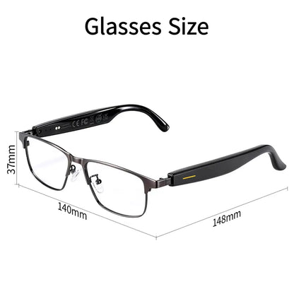 High-End AI Semi-Rimless Smart Glasses 164-Language Real-Time Translation | Open-Ear HD Audio, Bluetooth Calls & Music | Stylish Photochromic Lenses | Hands-Free, Lightweight & Comfortable for Daily Wear, Travel & Commuting | Easter gift