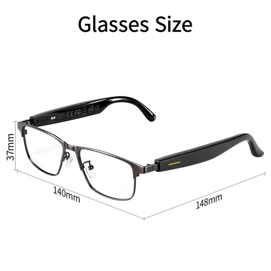 High-End AI Semi-Rimless Smart Glasses 164-Language Real-Time Translation | Open-Ear HD Audio, Bluetooth Calls & Music | Stylish Photochromic Lenses | Hands-Free, Lightweight & Comfortable for Daily Wear, Travel & Commuting | Easter gift