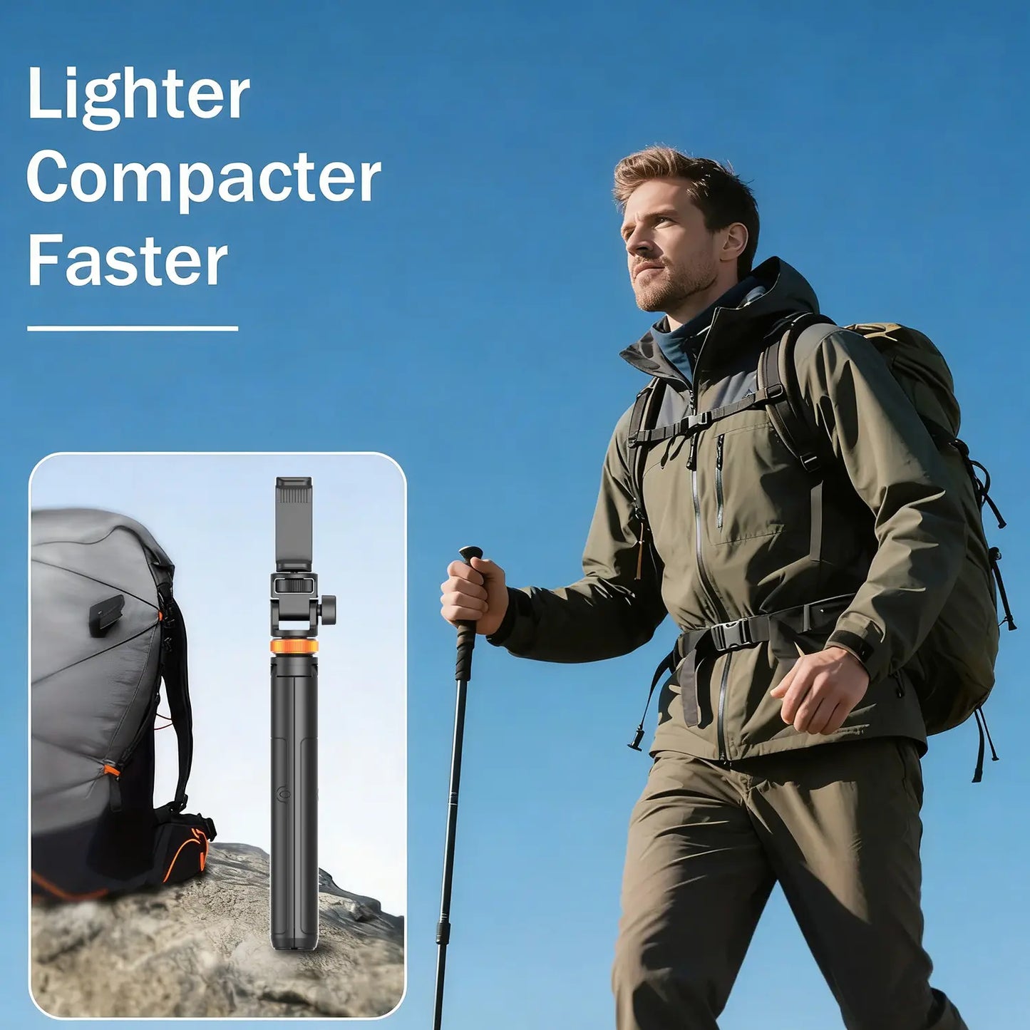 61-Inch Smartphone Selfie Stick with Wireless Remote and Tripod Stand - Tech Accessories for iPhone 17/16/15/14/13 and Mobile Devices