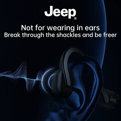Jeep JP EC026 Bone Conduction Headphones - Bluetooth 5.3, IPX5 Water Resistant, Open-Ear for Running, Cycling and Fitness
