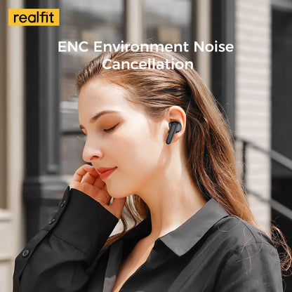 Realfit F3 APP Control TWS Earbuds - ANC Noise Cancelling, 360° Spatial Sound, IPX5 Water Resistant