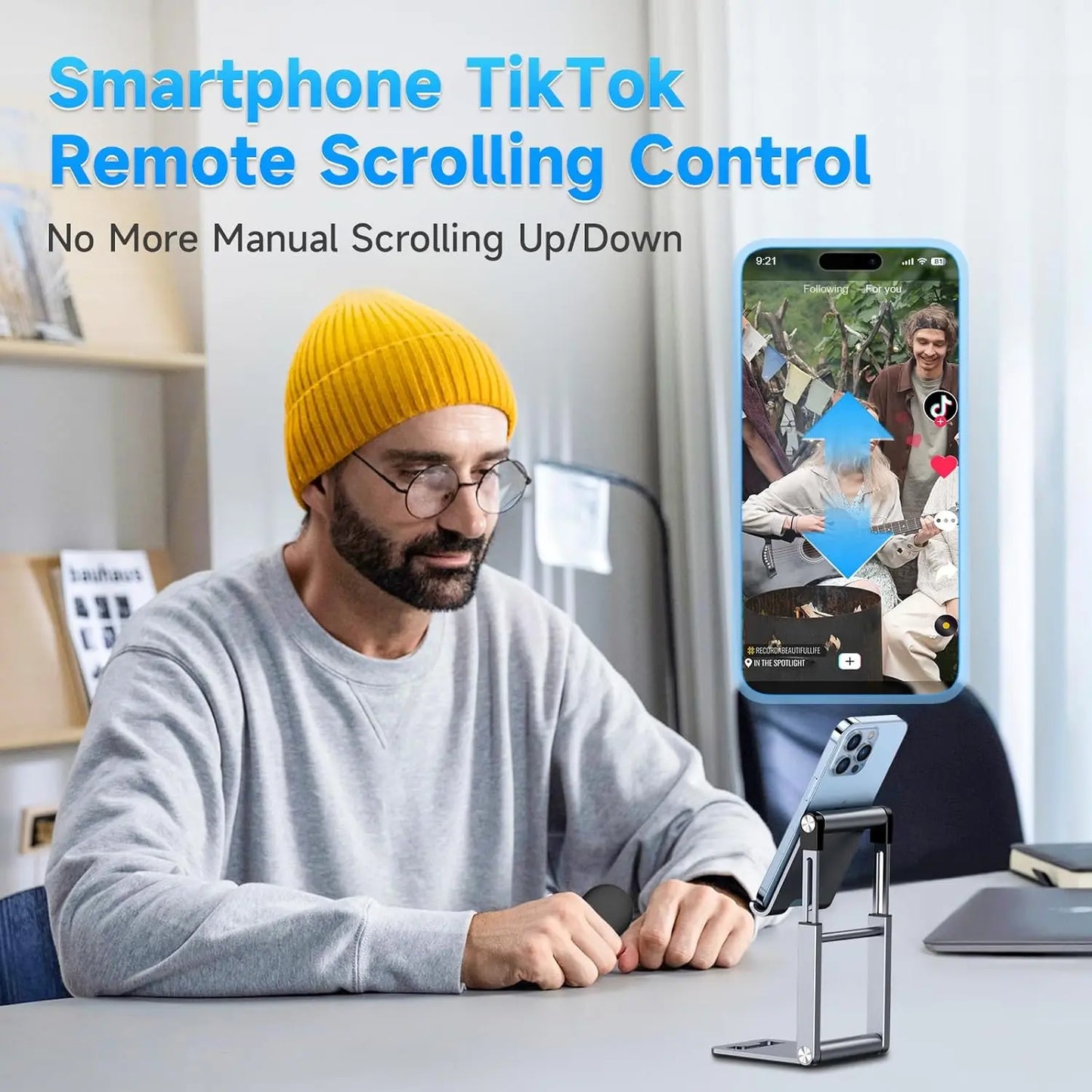 SEANCHEER R1 Scrolling Remote Control for Phone, Page Turner for Kindle App (Not for All Kindle Devices), Camera Shutter Controller for Photo and Video, Connect via Bluetooth, USB-C Charging – 🔥 Buy 1 Get 1 FREE 🔥 (Limited Offer)