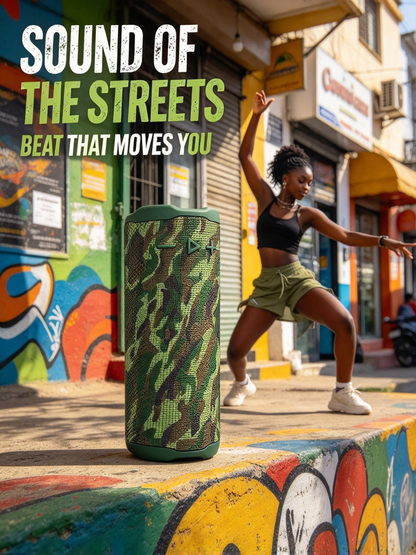 Camouflage Portable Bluetooth Speaker - Outdoor Colorful Sound Box with Water Resistance for Home and Desktop