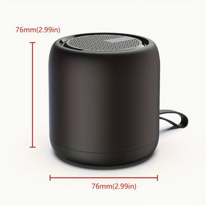 Black Portable Outdoor Wireless Speaker – TWS Pairing, Mini Subwoofer, Supports Hands-Free Calling