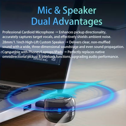 Mini Plug-and-Play Subwoofer – Powerful Bass, No Charging, Type-C for Phones & Computers