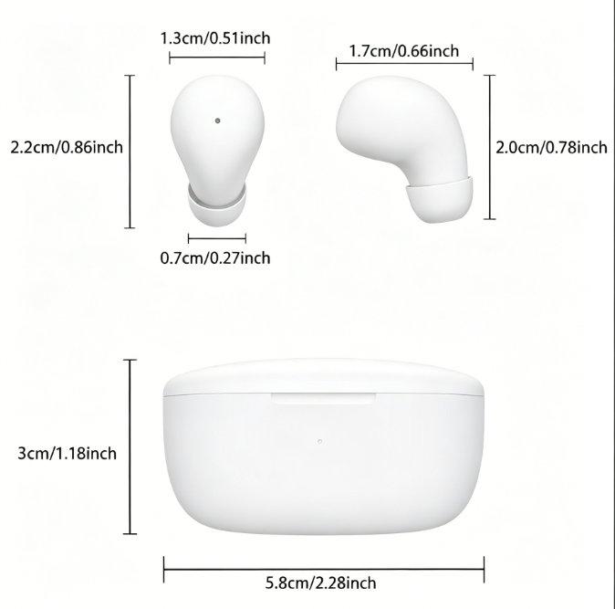 MSHUKCOE Bluetooth Sleeping Headphones – Invisible Ultra Small Earbuds for Side Sleepers, Sleep Earplugs, Waterproof for Small Ear Canals