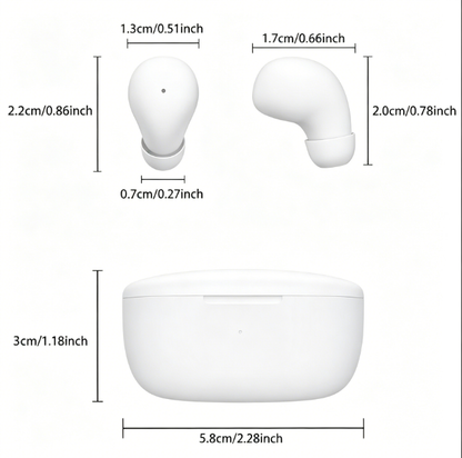 MSHUKCOE Bluetooth Sleeping Headphones – Invisible Ultra Small Earbuds for Side Sleepers, Sleep Earplugs, Waterproof for Small Ear Canals