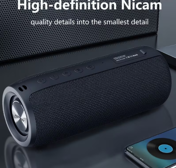Portable Wireless Speaker – Dual Pairing, 1800mAh Battery, 10-Hour Playtime, Loud Stereo & Booming Bass, Includes Charging Cable