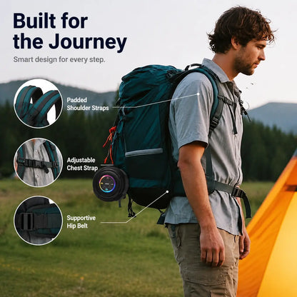 Waterproof Bluetooth Speaker with Suction Cup & Lanyard 2-in-1 Portable Wireless Shower Speaker for Bathroom, Outdoor, Beach & Car RGB LED Mini Travel Speaker for Hiking Camping | Gift for Men Women – 🔥 Order 1 Get 2 🔥