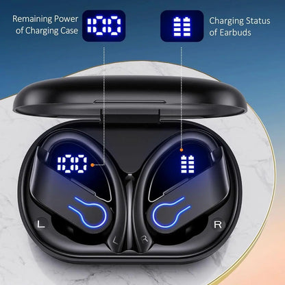 ireless In-Ear Design Earphone – Bluetooth 5.3 Earbuds with ENC Mic, Stereo Sports Headphones with Earhooks, Waterproof for Running & Music