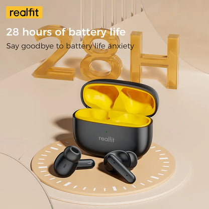 Realfit F3 APP Control TWS Earbuds - ANC Noise Cancelling, 360° Spatial Sound, IPX5 Water Resistant